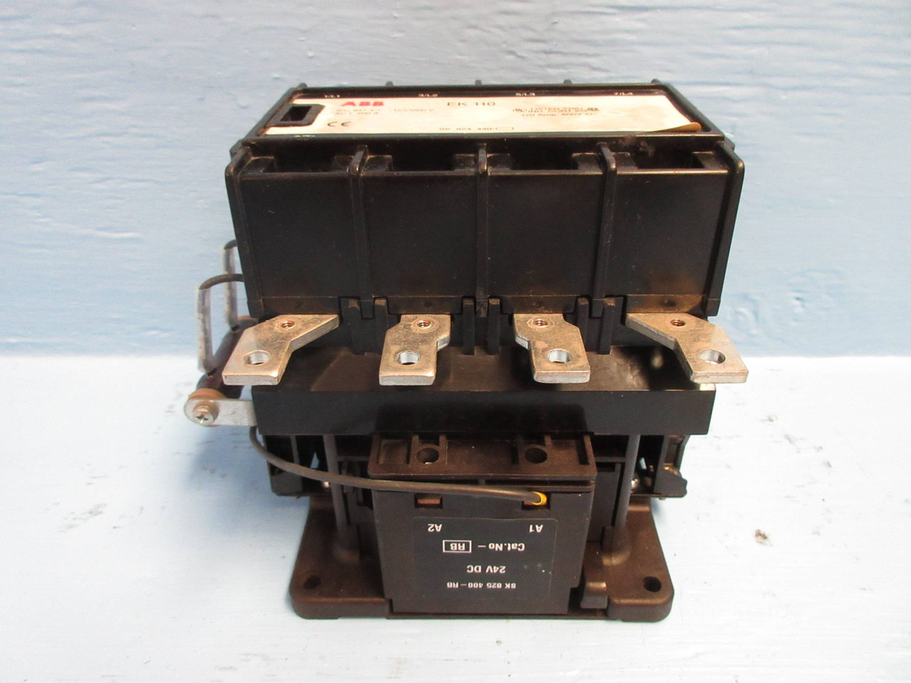 ABB EK-110 Motor Contactor 4-Pole 170 Amp 600V 24V-DC Coil 4P 170A EK110 RB (TK2593-8)