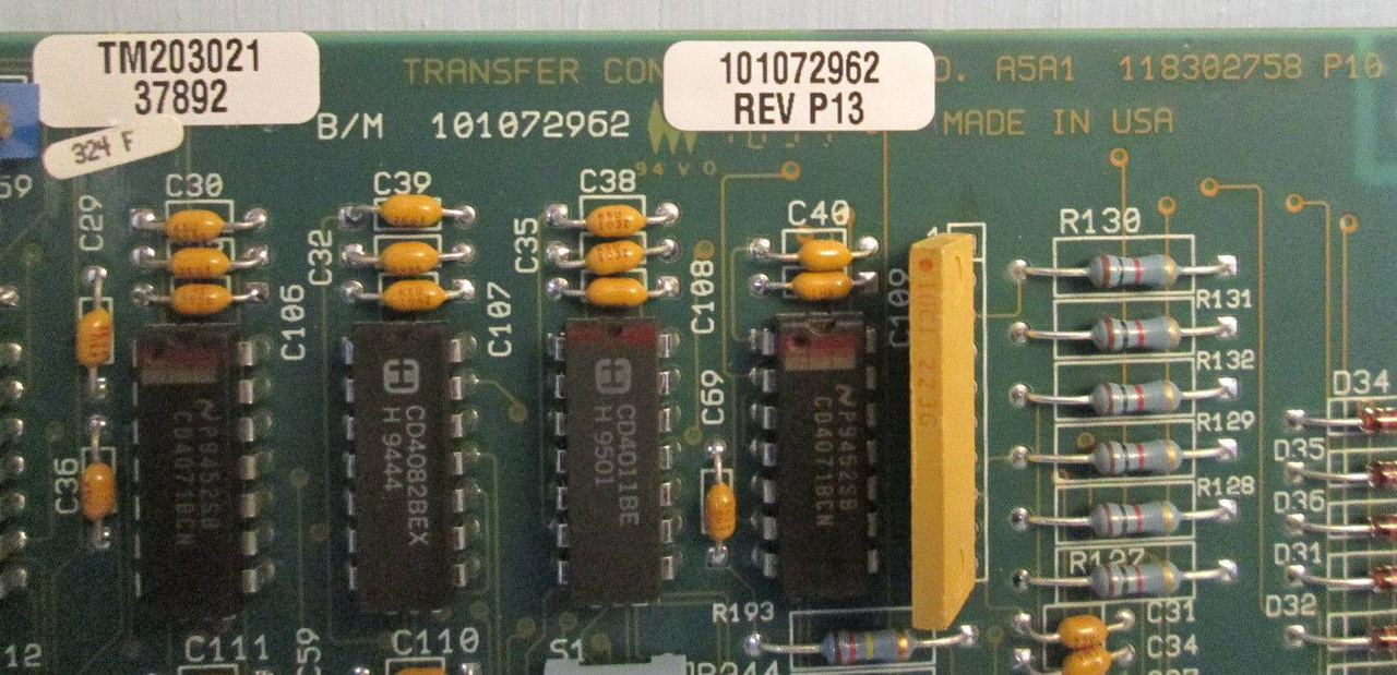 Exide A5A1 Transfer Control Bd 118 302 758 P10 PLC Module Board 101072962 P13 (EBI1293-2)