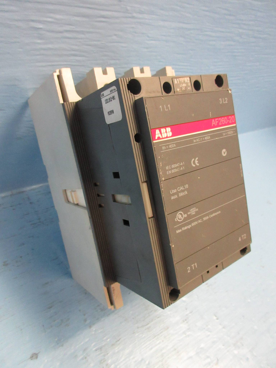 Image of ABB AF260-20 Motor Contactor 2-Pole 350 Amp 600V 20-60V-DC Coil 1-Ph 2P 350A