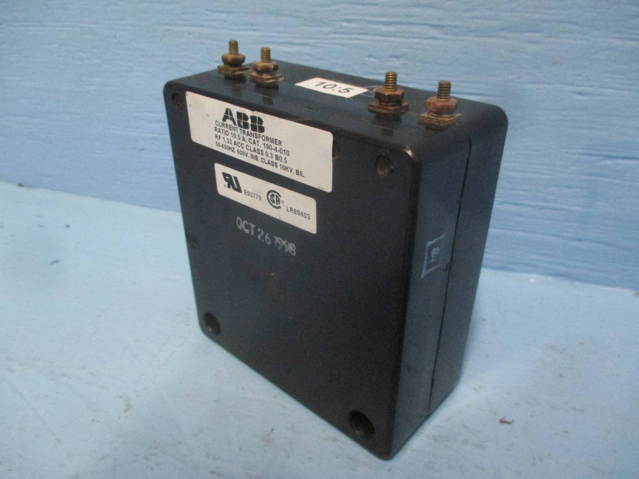 Image of ABB 190-4-010 Current Transformer Ratio 10:5A CT