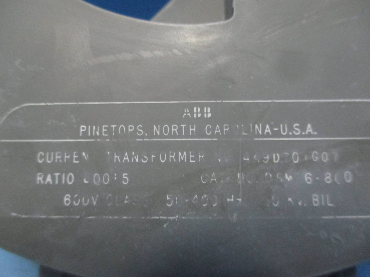 ABB 449D701G07 Current Transformer DSM16-800 Ratio 800:5 CT (LOT OF 3) (DW0248-3)