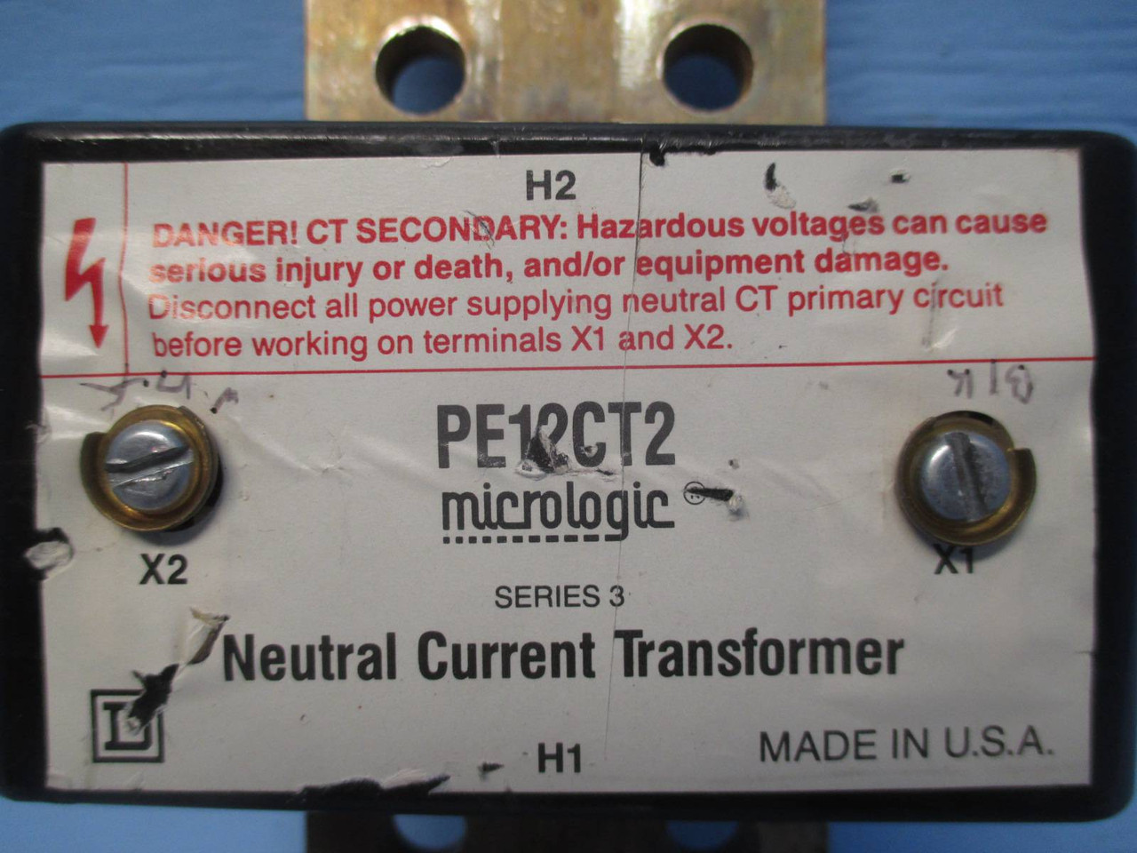 Square D PE12CT2 Ser 3 Micrologic Neutral Current Transformer CT (DW0261-1)