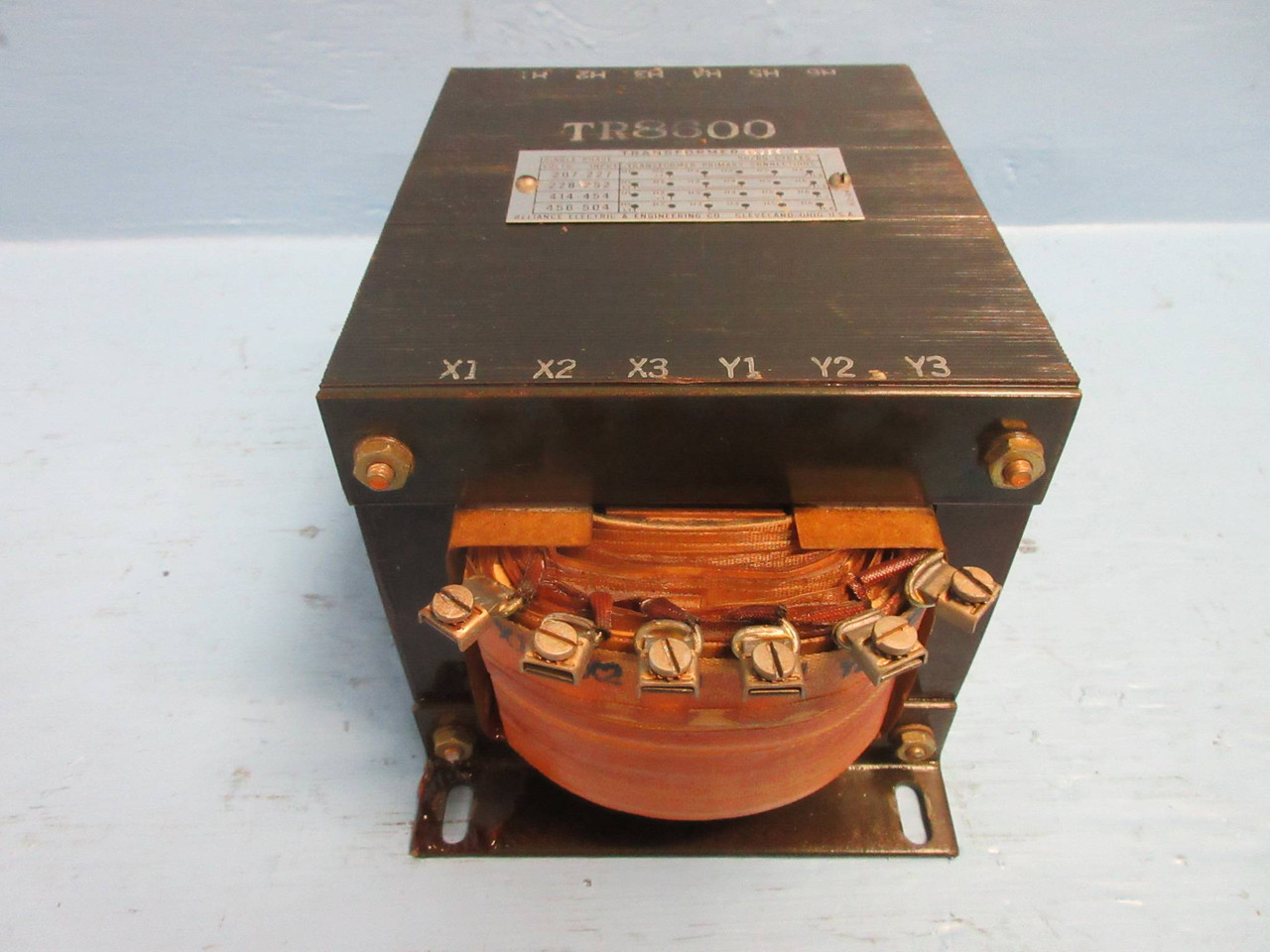 Reliance Electric 69956-W Single Phase Transformer 50/60 Cycles TR8600 (TK2652-1)