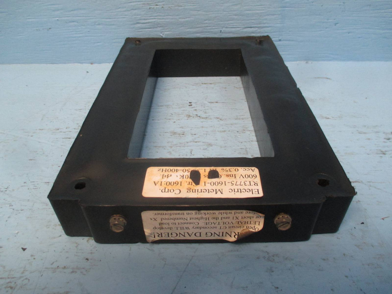 Electric Metering Corp RT3775-1600-1 Current Transformer Ratio 1600:1A CT (DW0281-6)