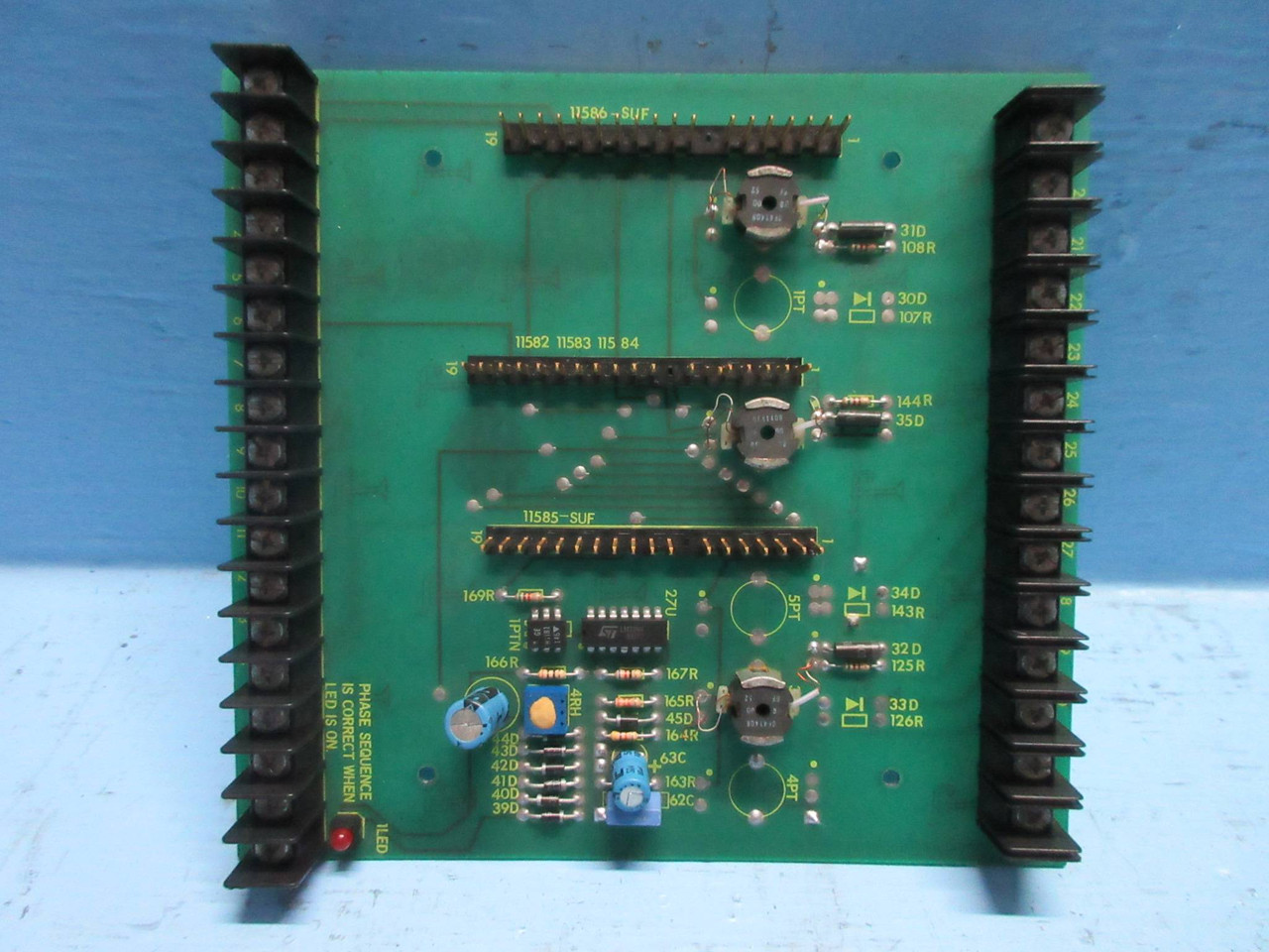 Magnetics 83107 Rev C Phase Sequence Backplane PLC Board Spang 115881200 (TK2670-1)