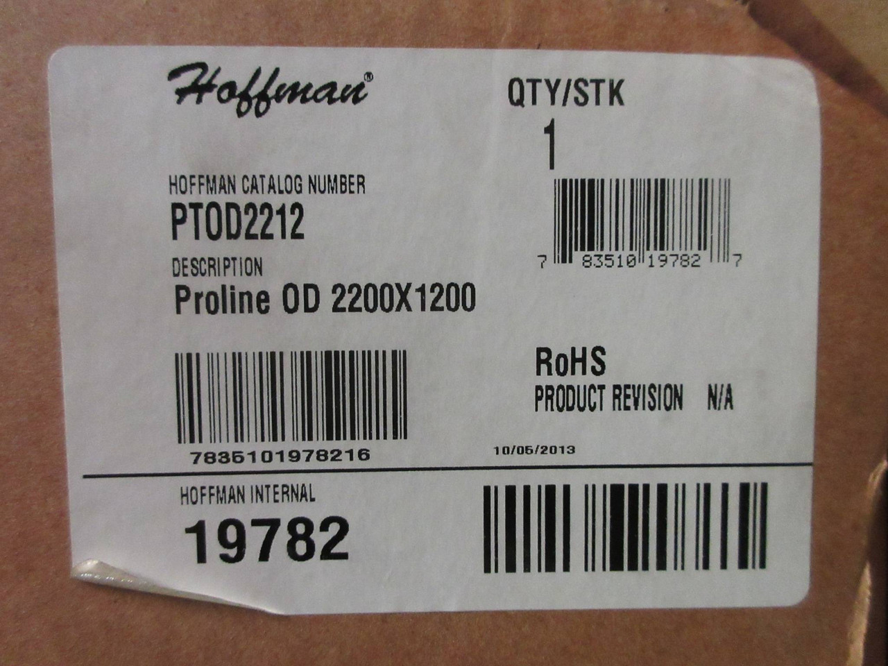Hoffman PTOD2212 New in Box Proline OD 2200X1200 Doors NIB 84.21x46.89x0.00 (TK2694-2)