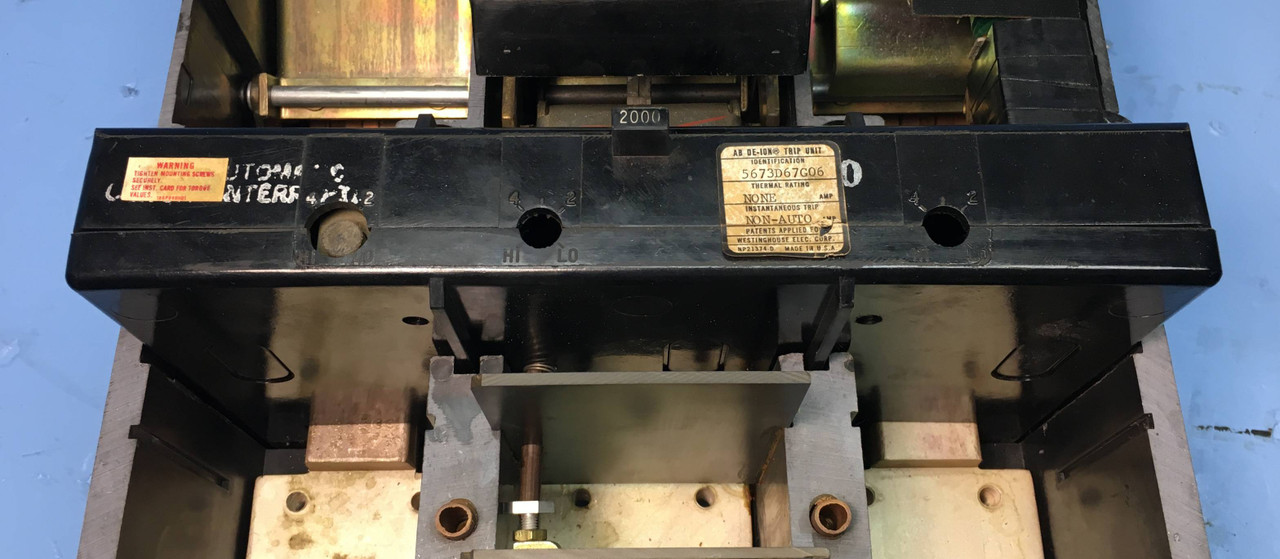 CH Westinghouse SCB32000F SCB-2000 2000A Circuit Breaker 2000 Amp No Trip Button (EBI5276-1)