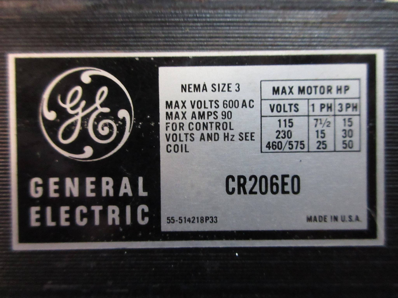GE Powell Size 3 Starter 100A Breaker 18" Motor Control Center MCC Bucket 7700 (TK2747-1)