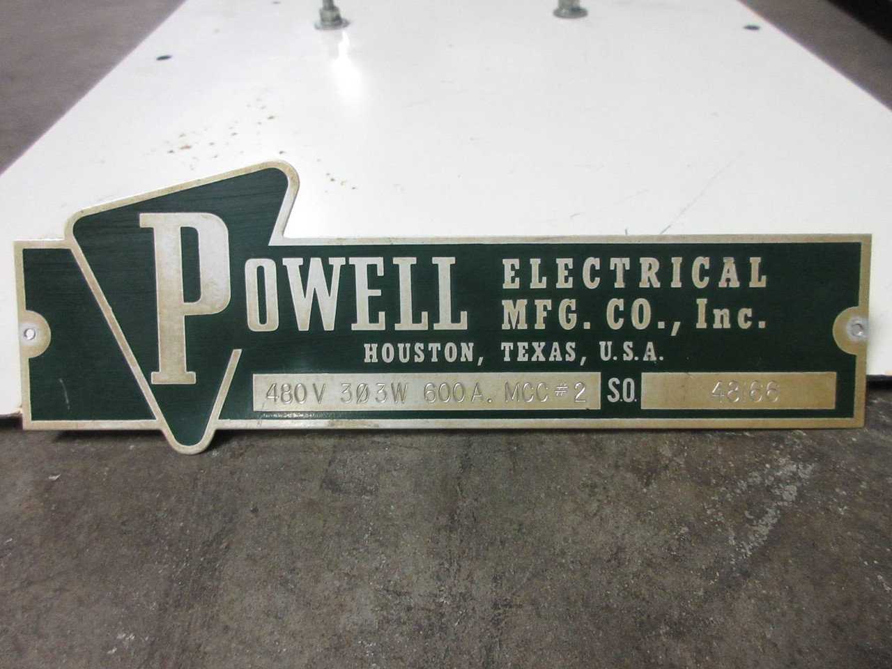 GE Powell Size 3 Starter 100A Breaker 48" Motor Control Center MCC Bucket 7700 (TK2752-1)