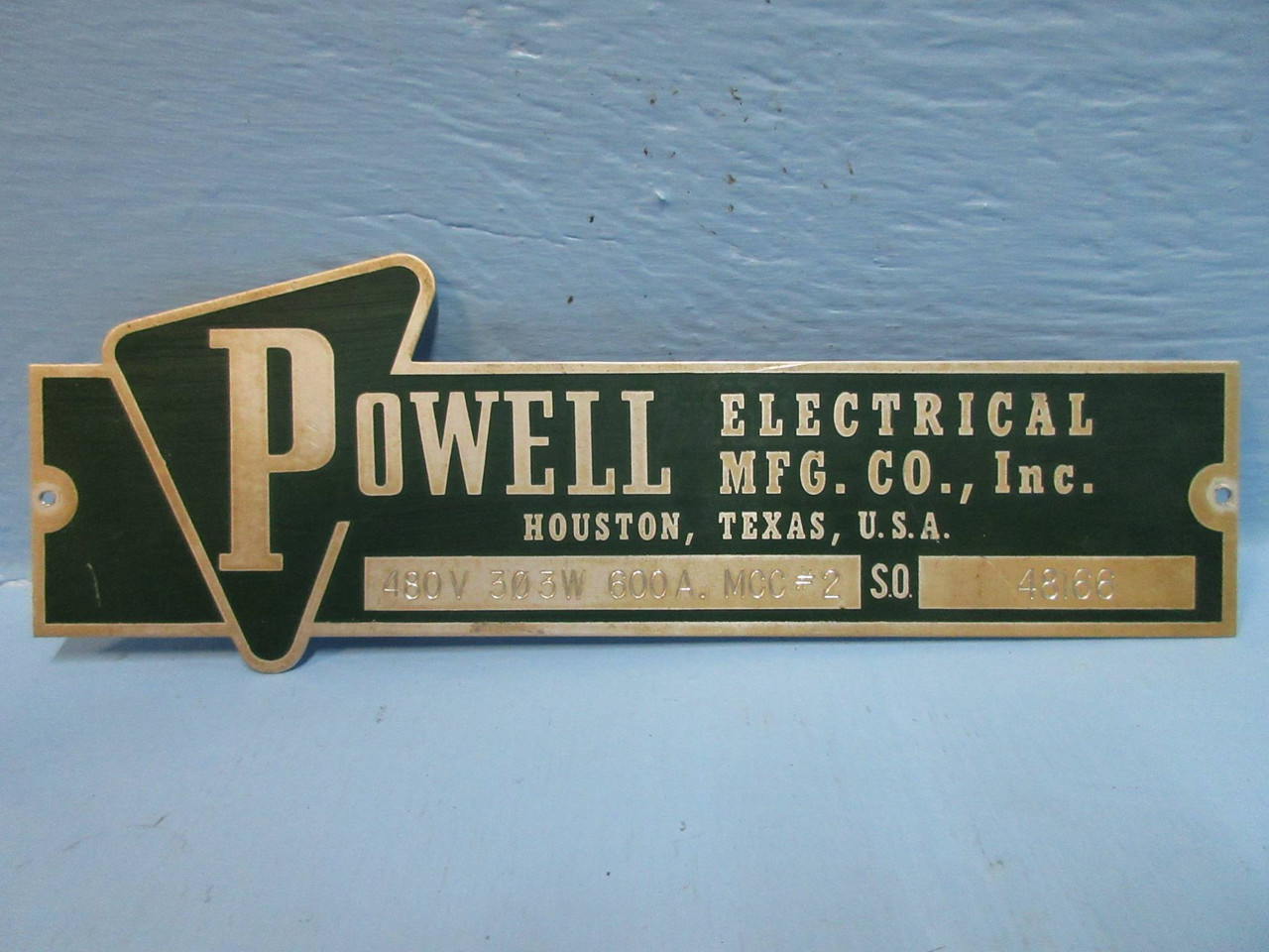 GE Powell 300A Breaker Type 24" Motor Control Center MCC Main Feeder Bucket 7700 (TK2756-1)