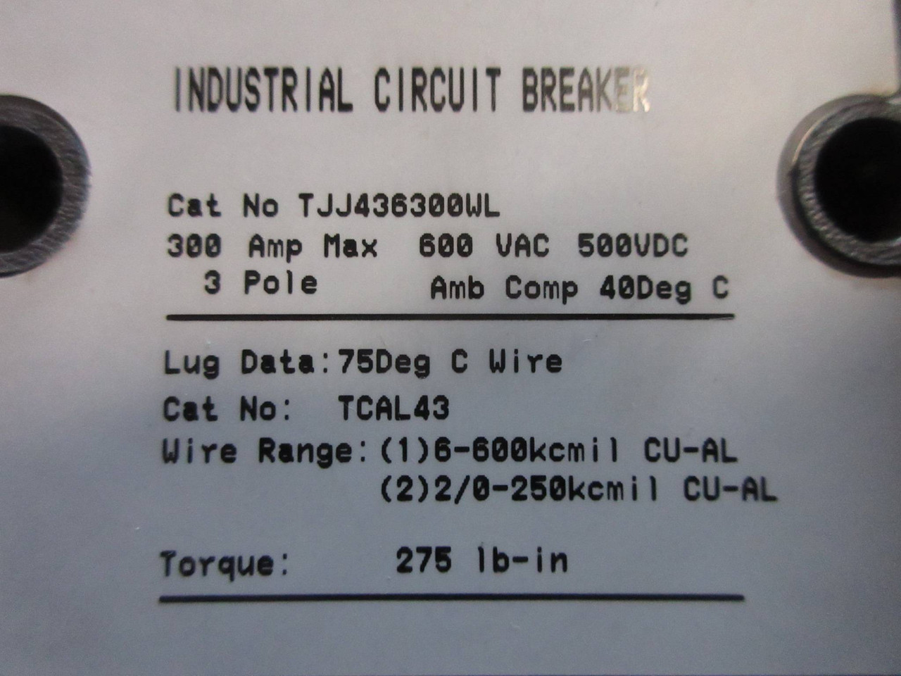 GE Powell 300A Breaker Type 24" Motor Control Center MCC Main Feeder Bucket 7700 (TK2756-1)