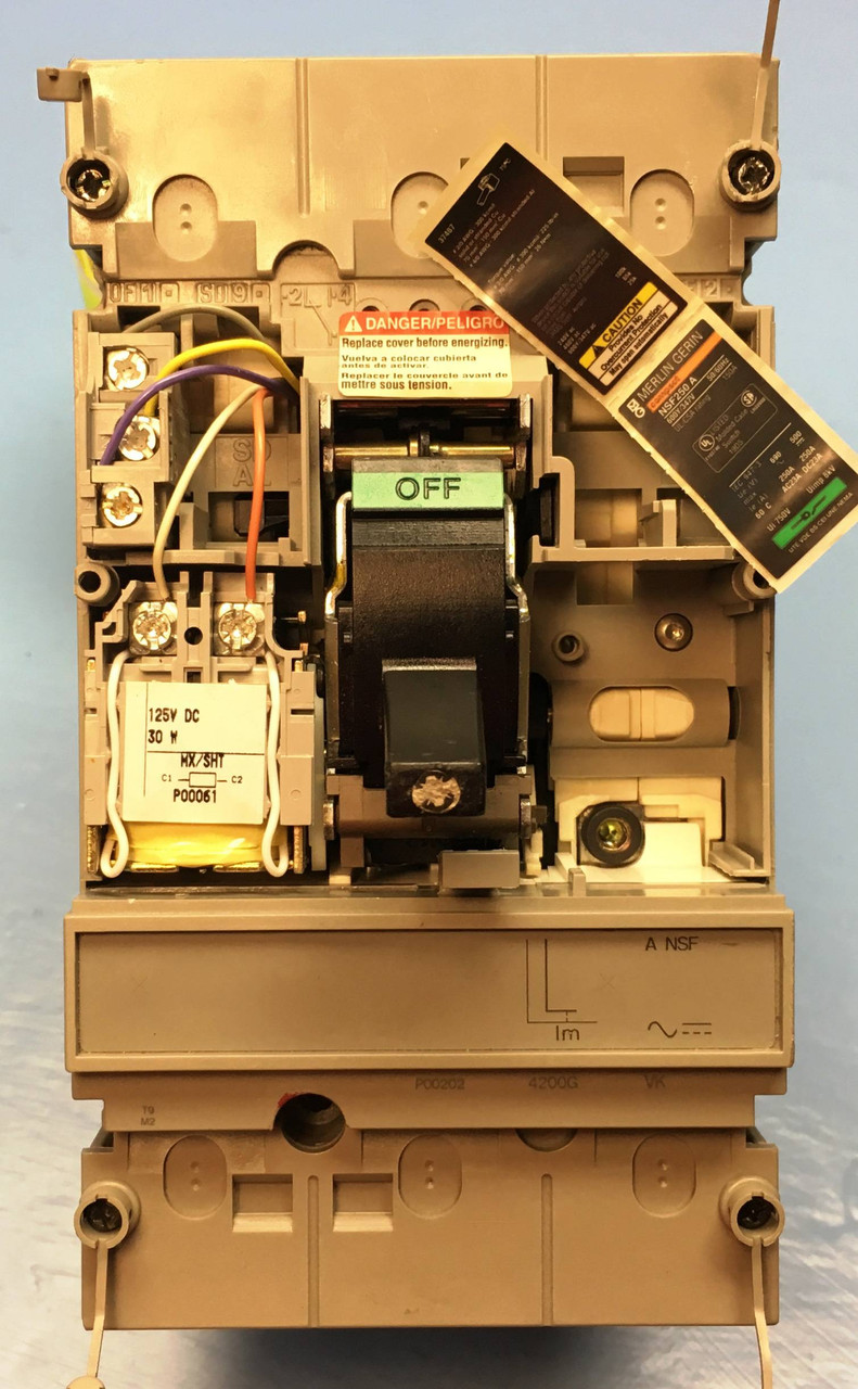 Merlin Gerin NSF250 A 250A Compact Molded Case Switch w/ Adapter & Shunt NSF250A (EM2084-22)