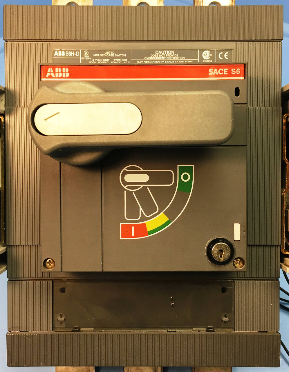ABB S6H-D SACE S6 800A 3P Molded Case Switch w/ Cradle S6HD 800 Amp no key (EM2092-3)