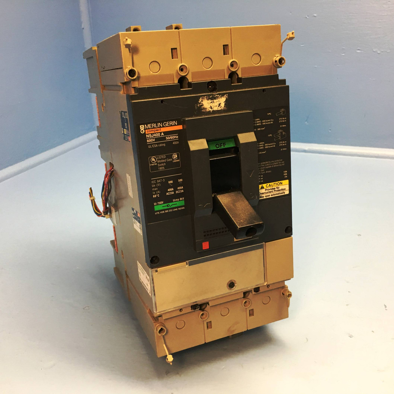 Image of Merlin Gerin NSJ400 A 400A Compact Molded Case Switch w/ Base & Bracket NSJ400A
