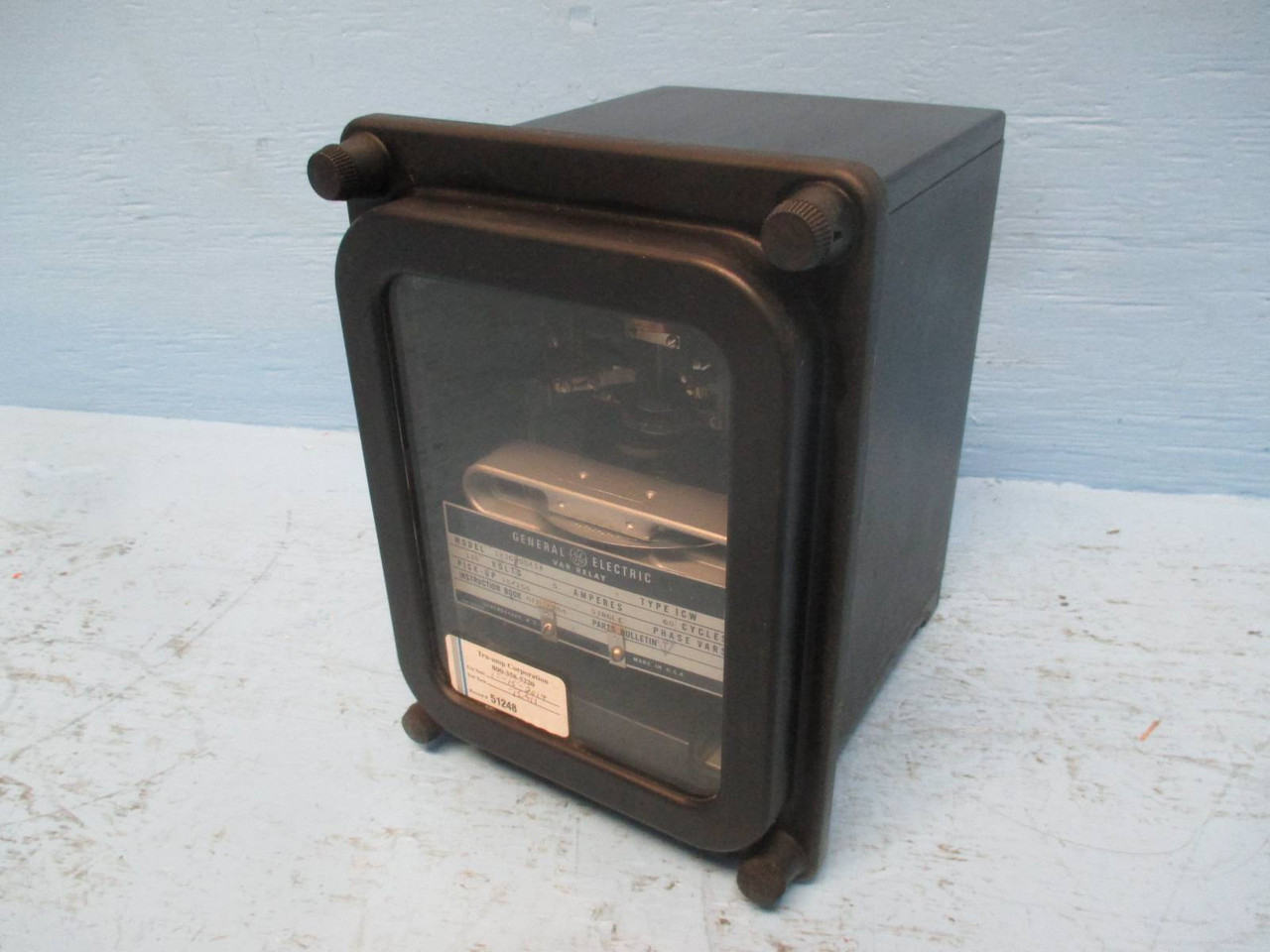 General Electric 12ICW53A1A Var Relay Type ICW GE 12 ICW 53A1A 120 V 60 Cycles (DW0359-2)