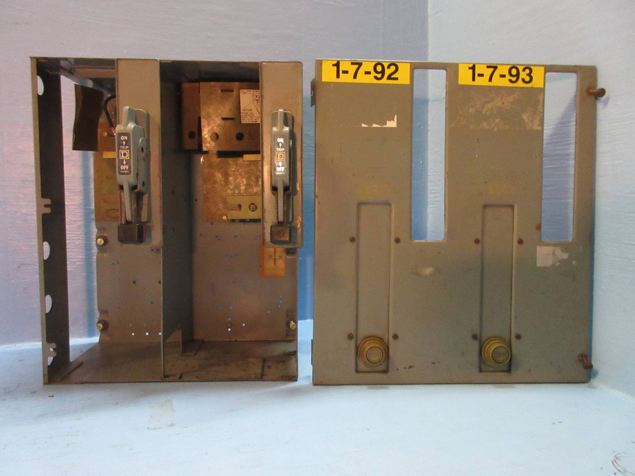 Image of Square D Model 4 Dual 30 Amp Breaker Feeder MCC Bucket MCCB 18" Twin 30A Mod 4