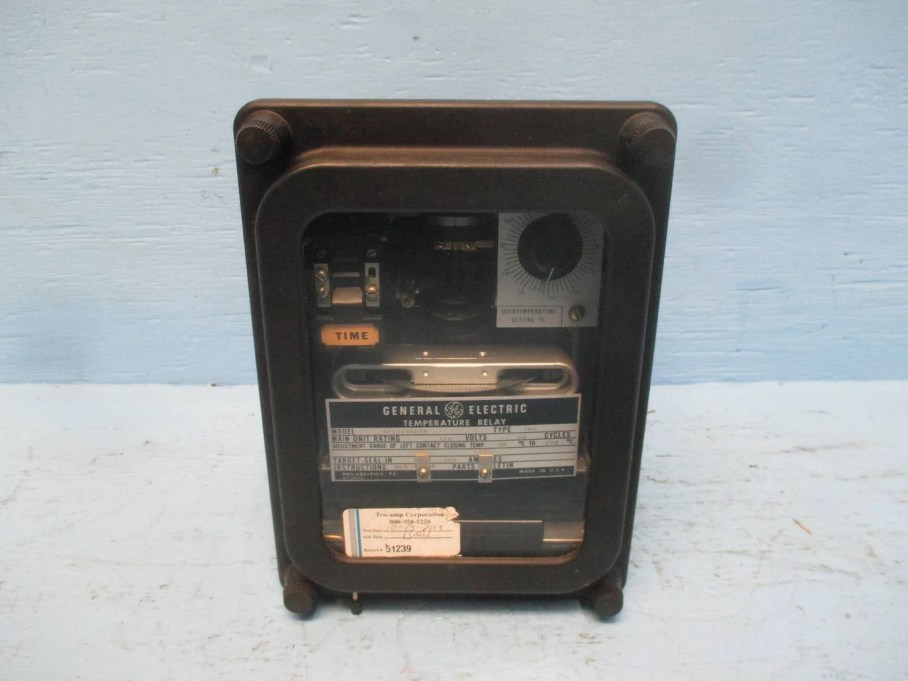 General Electric 12IRT51C1A Temperature Relay Type IRT GE 12 IRT 51C1A 120V (DW0360-2)