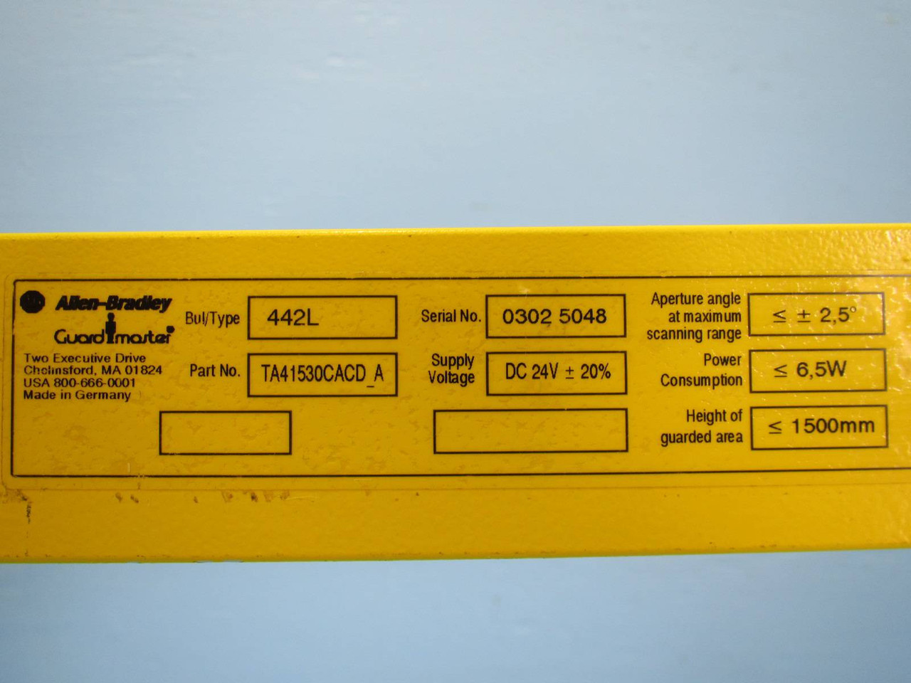 Allen Bradley GuardMaster 442L-TA41530CACD_A Light Curtain 1500 mm  442LTA41230 (NP1757-13)