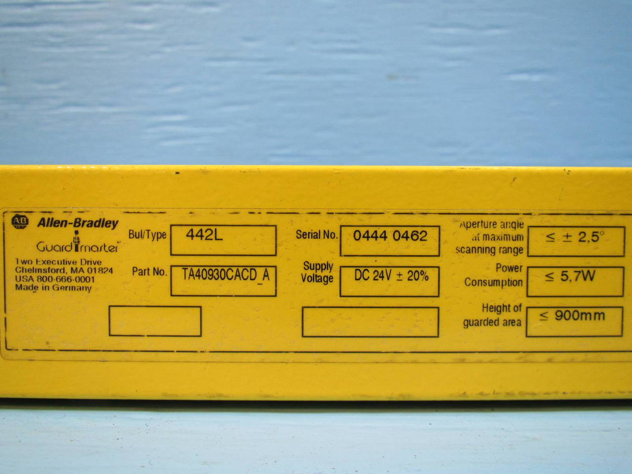 Allen Bradley GuardMaster 442L-TA40930CACD Safety Light Curtain 900mm TA40930 (NP1758-3)