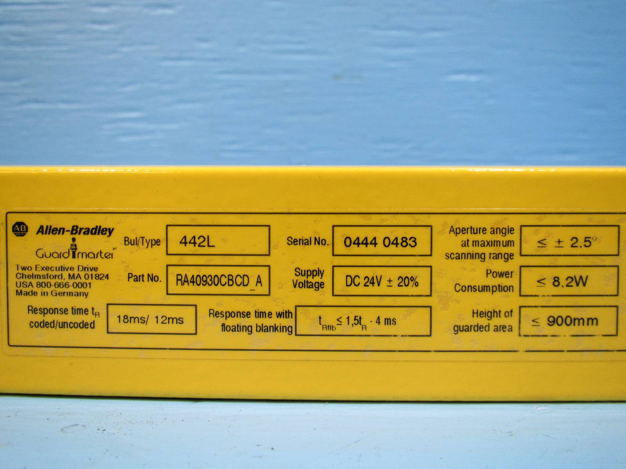 Allen Bradley GuardMaster 442L-RA40930CBCD Safety Light Curtain 900mm RA40930 (NP1759-3)