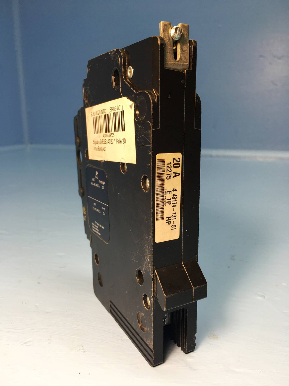 Square D EJB14020 20A Circuit Breaker 277/240V 1 Pole EJB-14020 SqD 20 Amp HACR (EM2143-3)