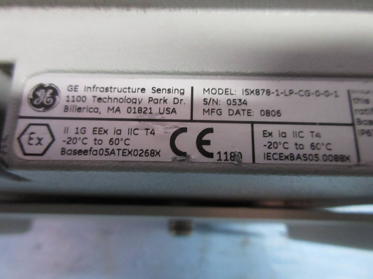 GE Panametrics ISX878 Flowmeter ISX878-1-LP-CG-0-0-1 General Electric Flow Meter (TK2869-9)