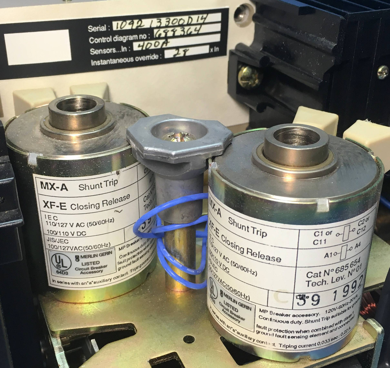 Merlin Gerin MP08H1 800A EO MasterPact LS Circuit Breaker w/ 400 Amp Trip (EM2156-2)