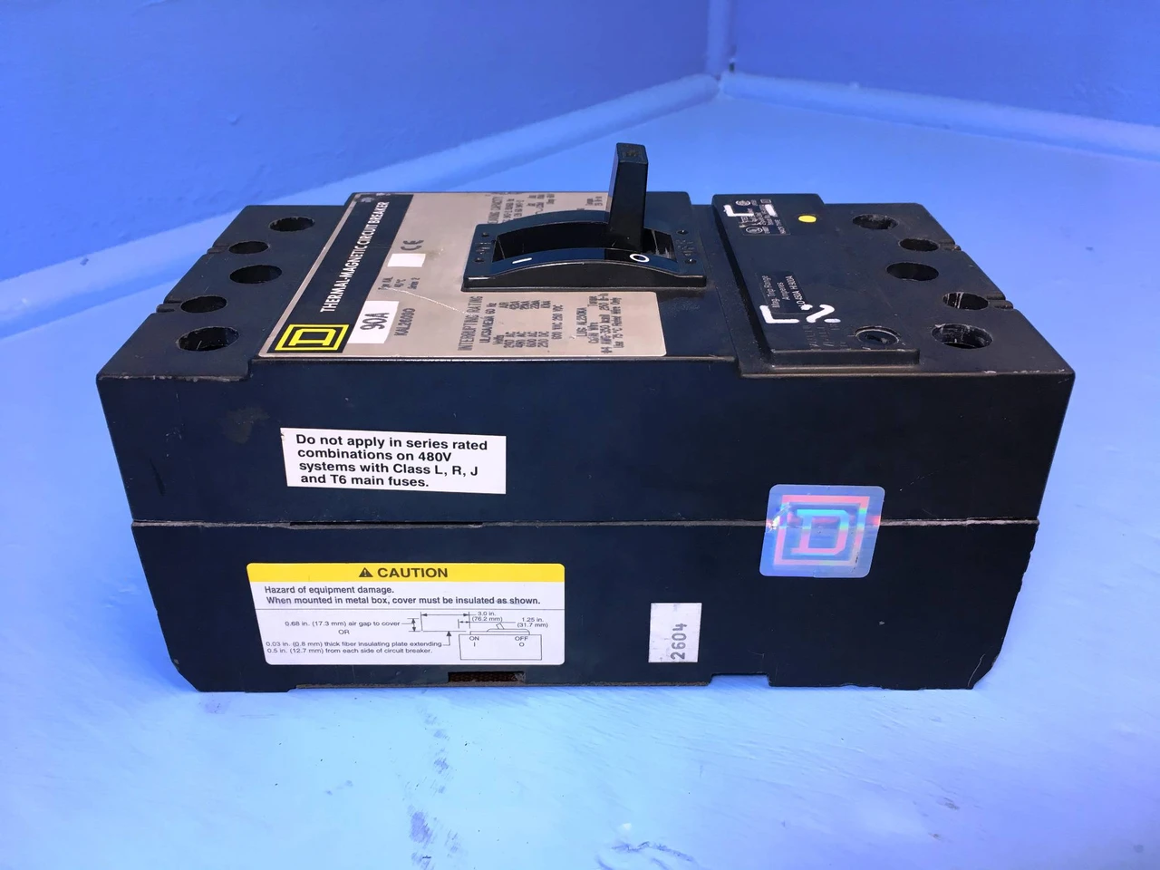 Square D KAL26090 90A Circuit Breaker 600V 2 Pole Type KAL-26090 S2 SqD 90 Amp (EM2173-1)
