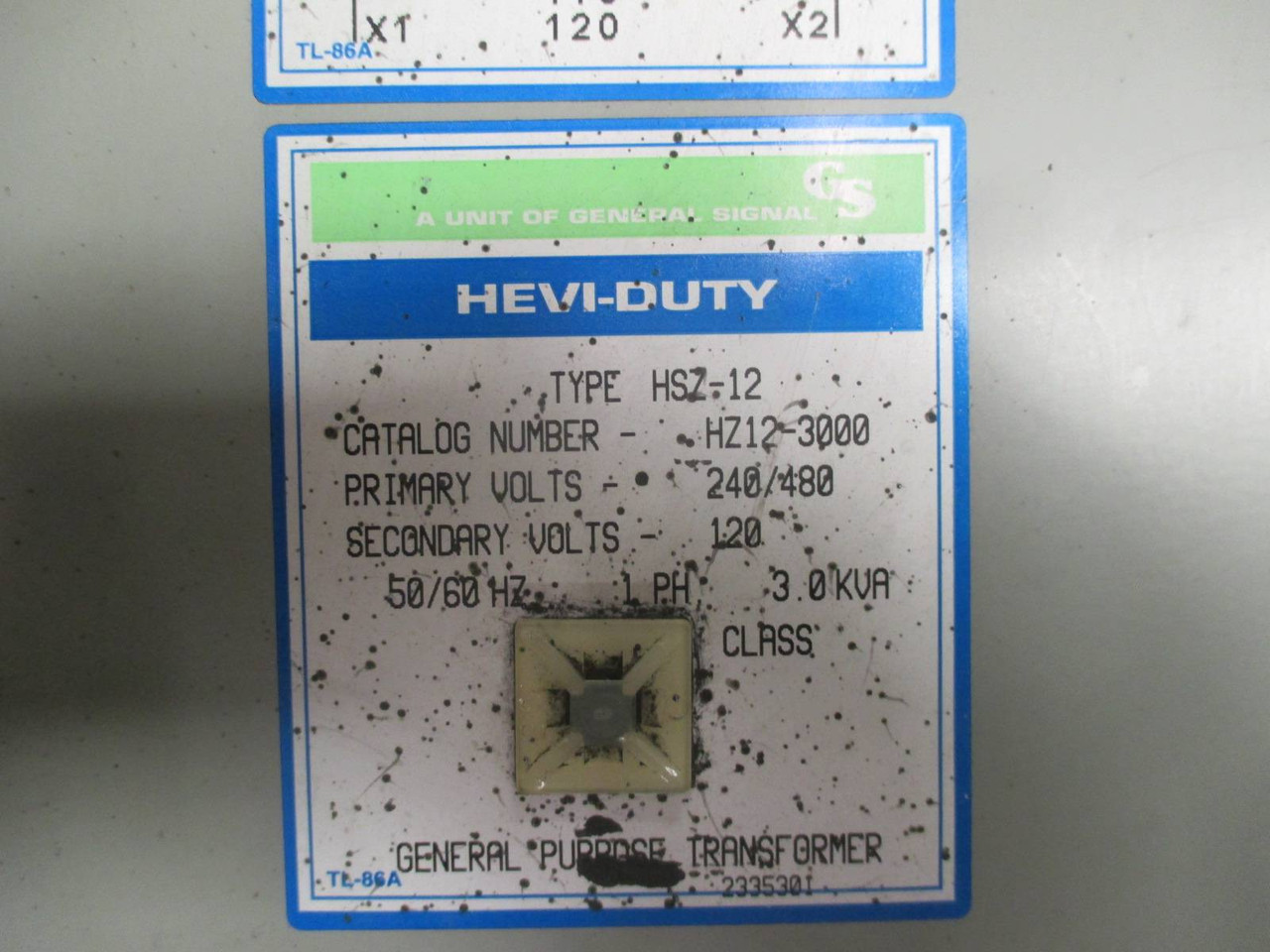Hevi Duty 3000 VA 240/480 - 120 V 1PH HZ12-3000 Transformer 3 kVA HSZ-12 3kva (DW0406-1)