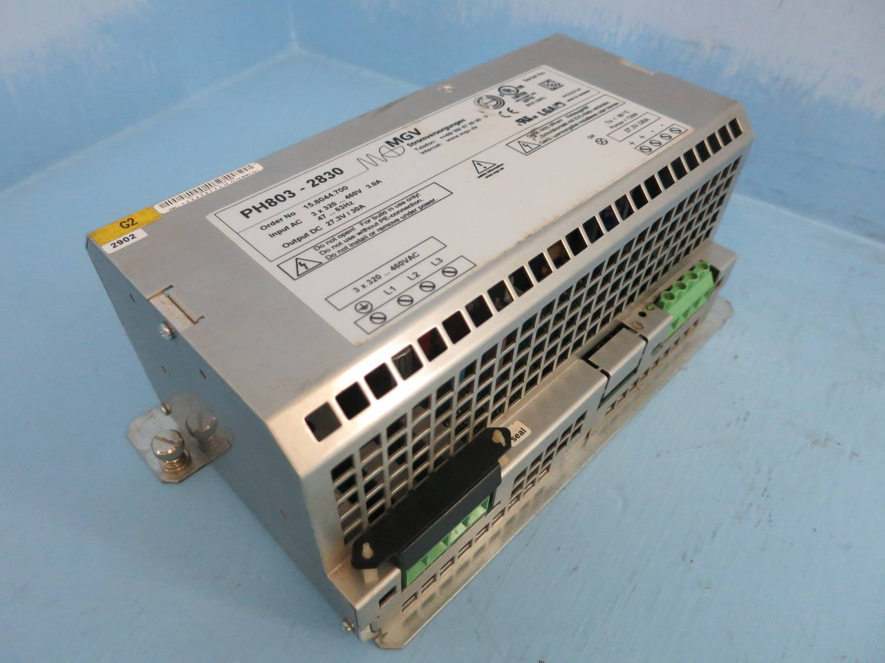 Image of MGV PH803-2830 DC Power Supply Input: 3x 320-460V 3A Output: 27.3 VDC 30A KUKA