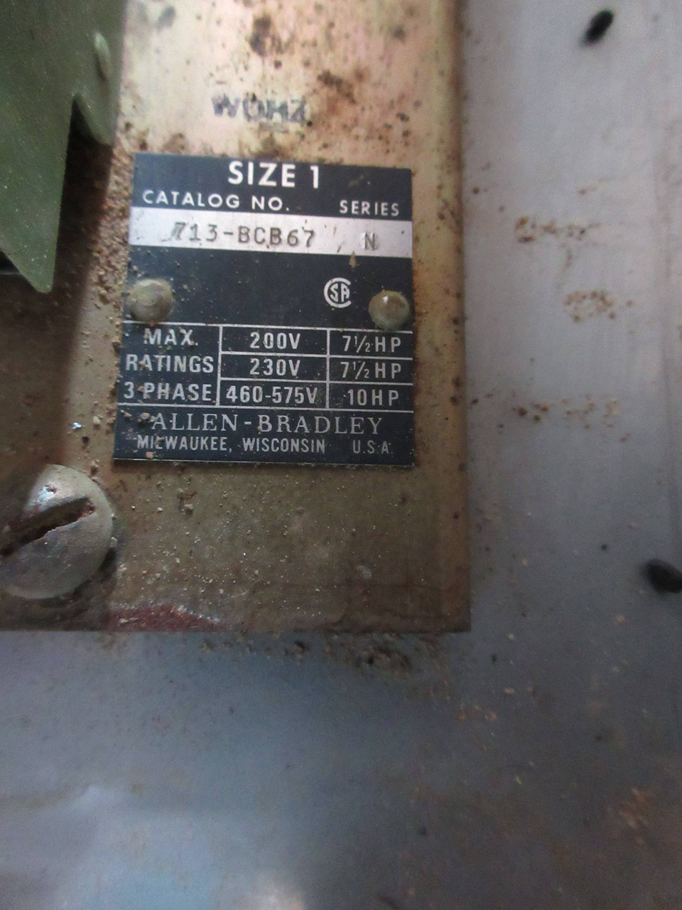 Allen Bradley Stainless Size 1 Starter 30 Amp Breaker Combination Combo Box SS (TK2973-1)