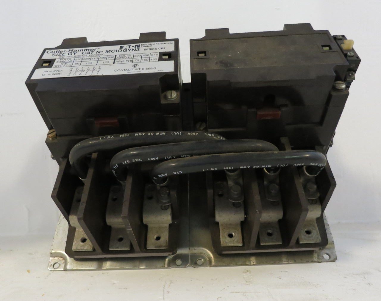Eaton MCIOGYN3 Size GY Reversing Motor Contactor Ser CB1 150 HP 120V Coil (EBI1025-2)