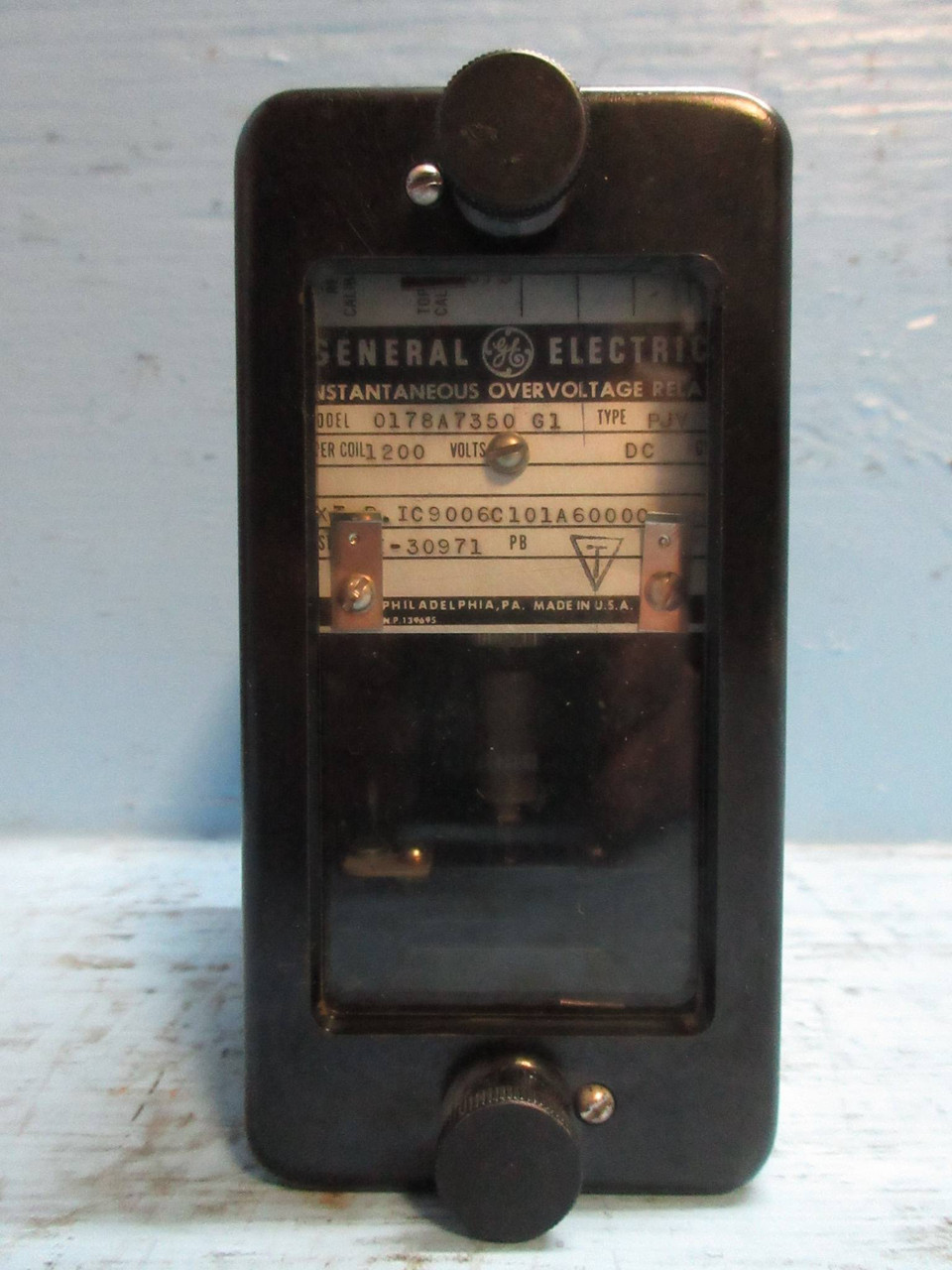 New GE 0178A7350G1 Instantaneous Overvoltage Relay Type PJV General Electric NIB (TK3005-1)