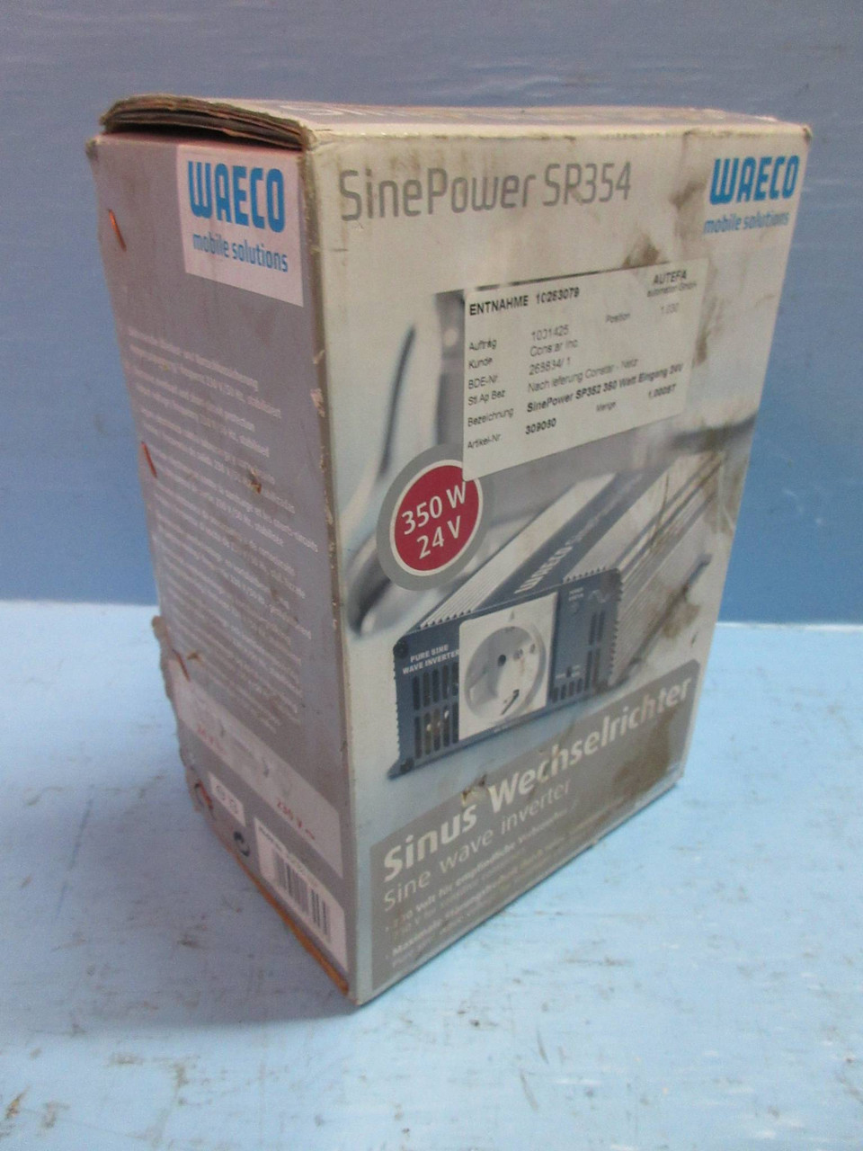 Image of NEW Waeco Mobile Solutions SinePower SP354 Sine Wave Inverter 350W 24V NIB
