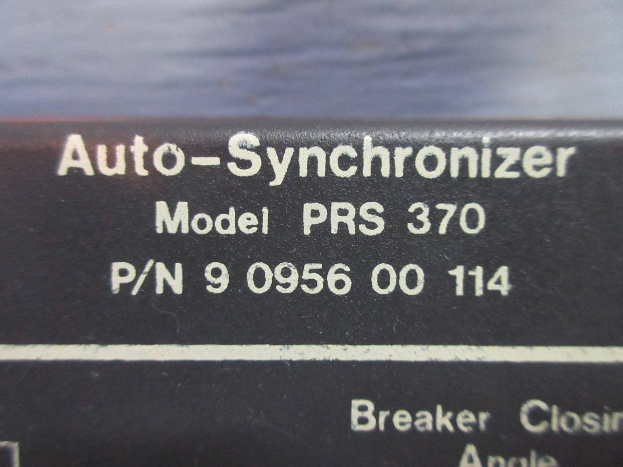 Basler Electric PRS-370 Auto-Synchronizer Relay Module 9-0956-00-114 RPS370 (TK3099-2)