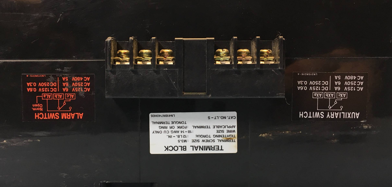 Mitsubishi NF-SL3600 600A Circuit Breaker w/ Aux & Shunt NF-SL NFSL3600 600 Amp (EM2370-1)