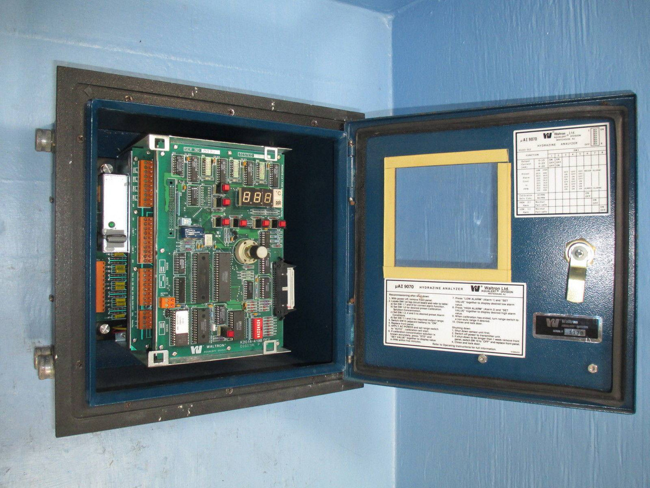 Waltron uAI 9070 Hydrazine Analyzer Aqualert K2014-419B Display Interface Tester (EBI4899-2)