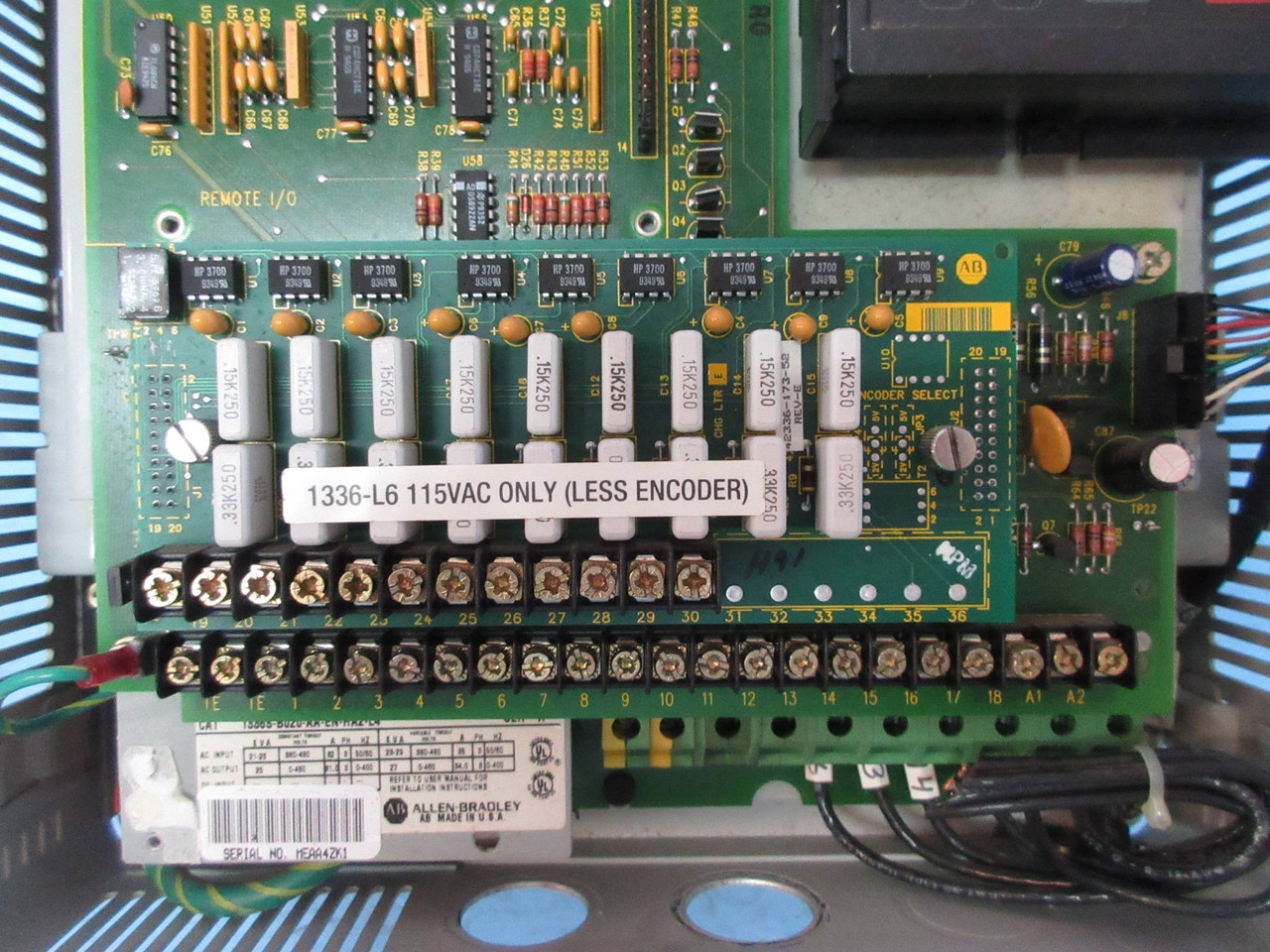 Allen Bradley 1336S-B020-AA-EN-HA2-L4 20 HP 460V VS AC Drive 1336 Plus 20HP AB (TK3177-1)