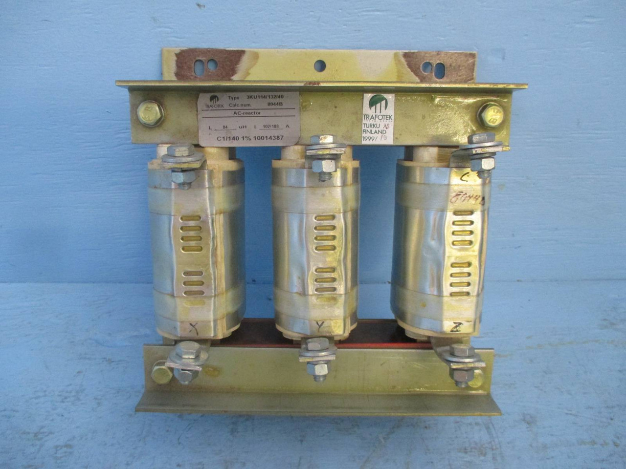 Trafotek 3KU114/132/40 102/188 Amp 3PH AC Line Reactor 84 uH 8044B C1/140 140A (DW0490-2)