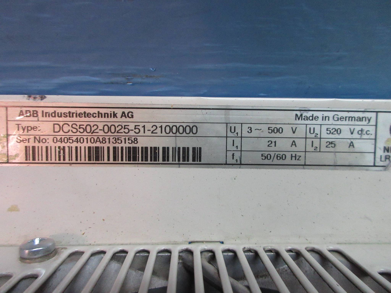 ABB DCS 500 Thyristor Power Converter DCS502-0025-51-2100000 21 Amp DC Drive (TK3182-1)