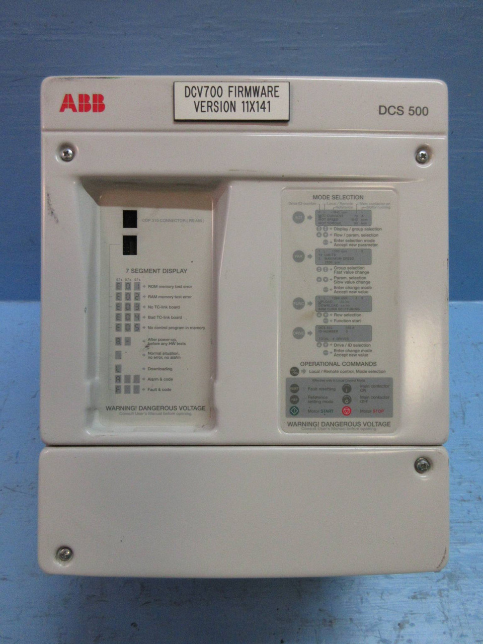 ABB DCS 500 Thyristor Power Converter DCS502-0025-51-2100000 21 Amp DC Drive (TK3182-1)