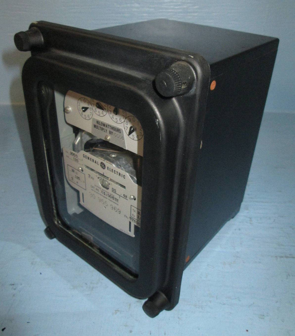 Image of GE 701X90G33 Polyphase Watthour Meter 3PH Watt Hour DS-63 3W 2000/5 120V
