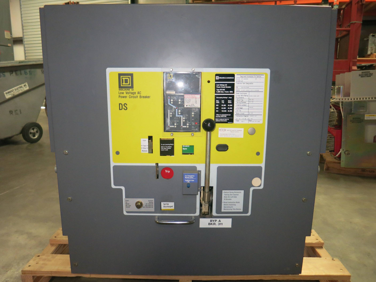 Square D DS-840 4000A Power Circuit Breaker LSIG Trip Unit S56LSIG DS840 4000 MO (GA0016-7)