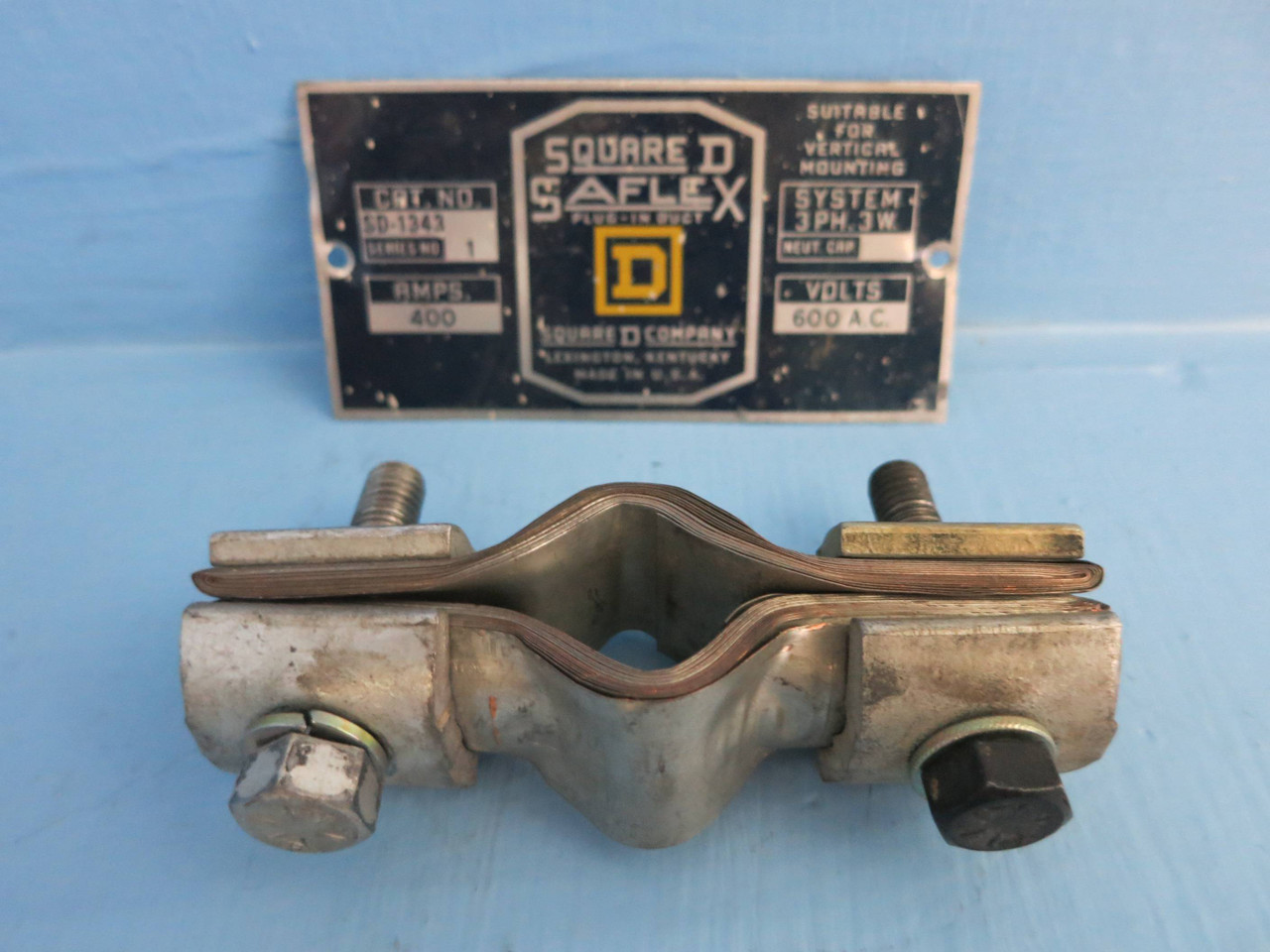 Square D Saflex Plug-In Duct 400/225 Amp 600V Busway Connectors SD-1343 1342 (PM2747-152)