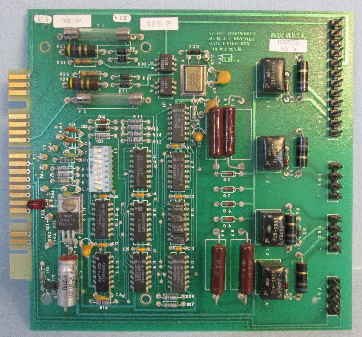 Image of Exide 118 302 605 B MKII U A Inverter Gate Firing Mod PLC Module Board 101072720