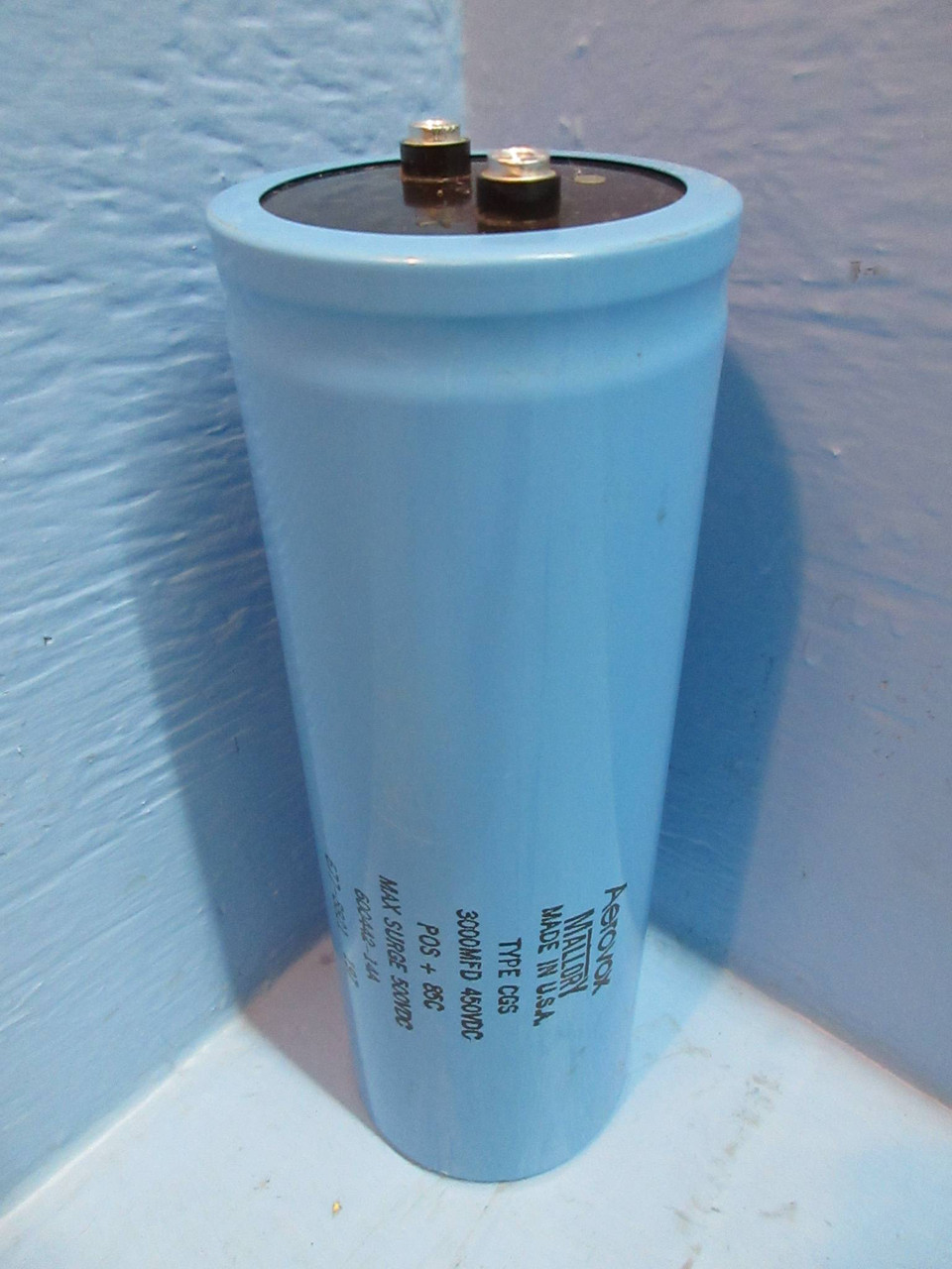 Aerovox Mallory 600442-14A Capacitor Type CGS 3000-MFD 450 VDC 500 Max Surge (TK3262-5)