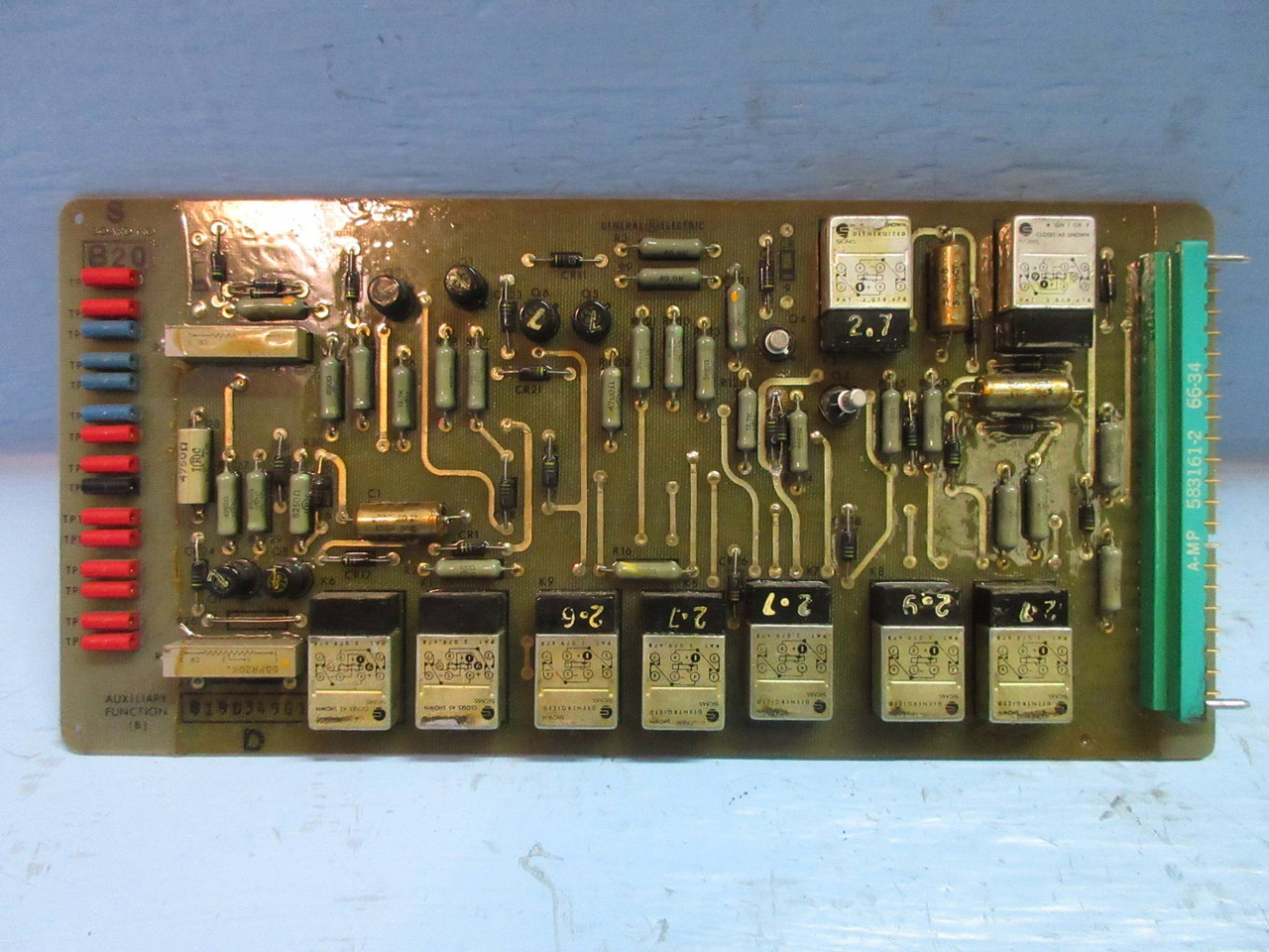 General Electric 819D349-G1 Rev. D Auxiliary Function Board PLC GE 819D349G1 (TK3286-1)