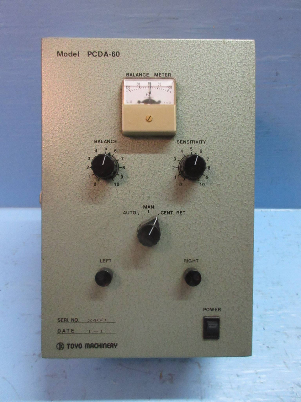 Toyo Machinery PCDA-60 Control Panel PCDA60 Operator Interface PCDA-60-P (TK3362-1)