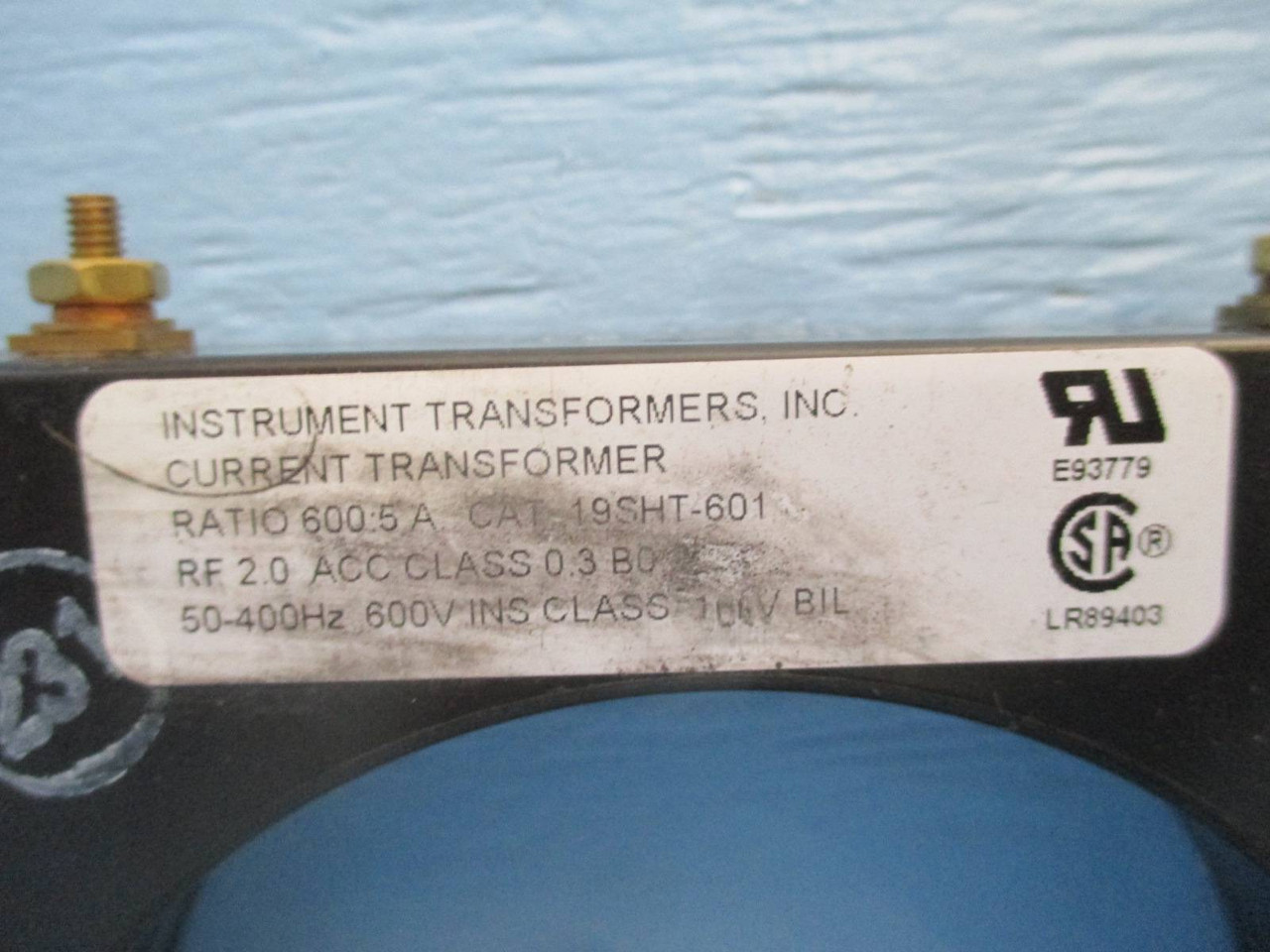 Instrument Transformers 19SHT-601 Current Transformer 600:5 A 5A 19-SHT ITI 600V (DW0547-5)