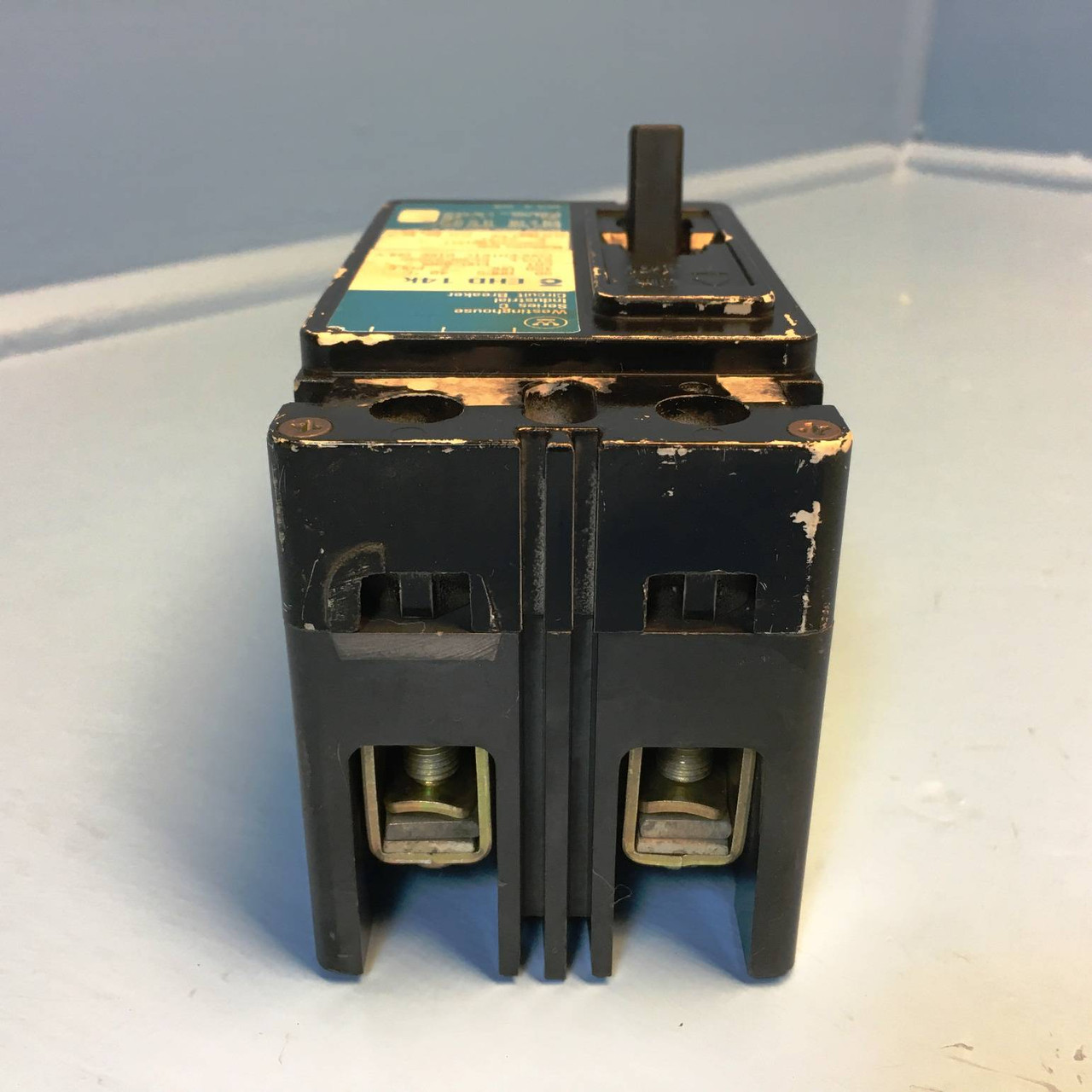 Westinghouse EHD2090L 90A Black Circuit Breaker 480V 2P 90 Amp shunt wires cut (EM2642-1)